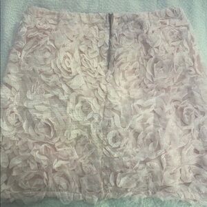 Lulus Pink 3D Floral Mini Skirt Size XL Party Cocktail